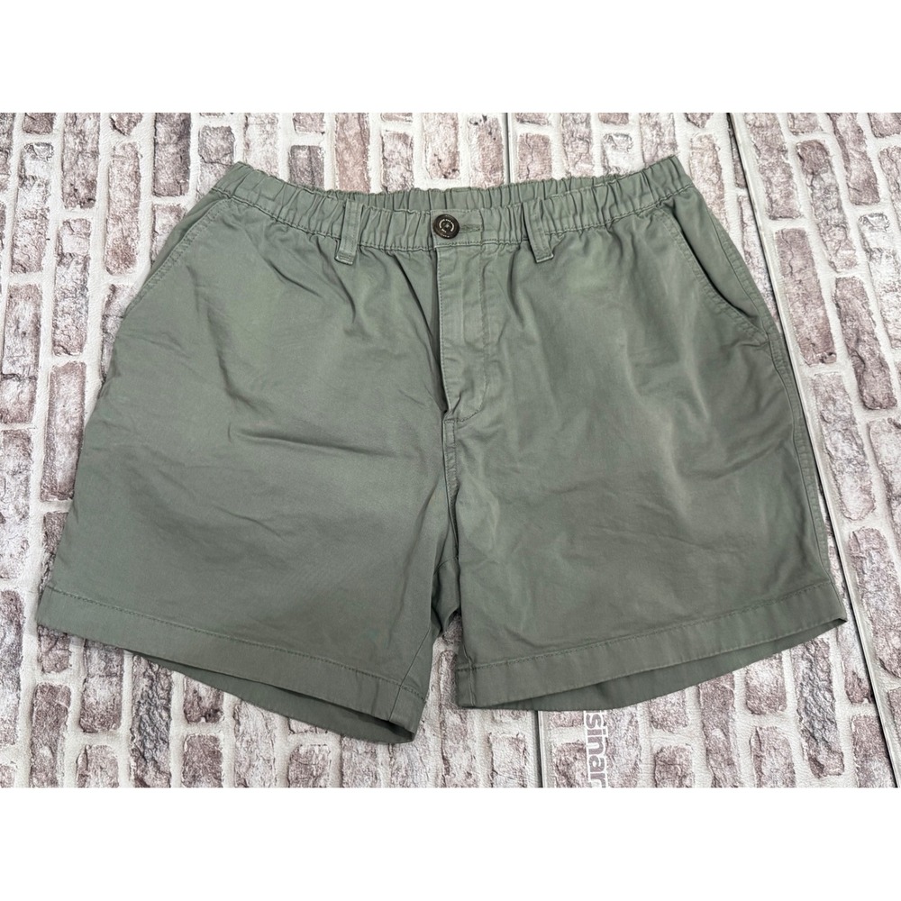 Chubbies Mens Green Khaki 5.5" Inseam Regular Fit Elastic Waist Shorts  Medium